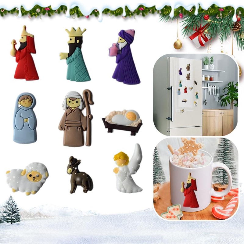 Christian Jesus Fridge Magnet Sticker, Religious Christmas Kitchen Magnets for Refrigerator