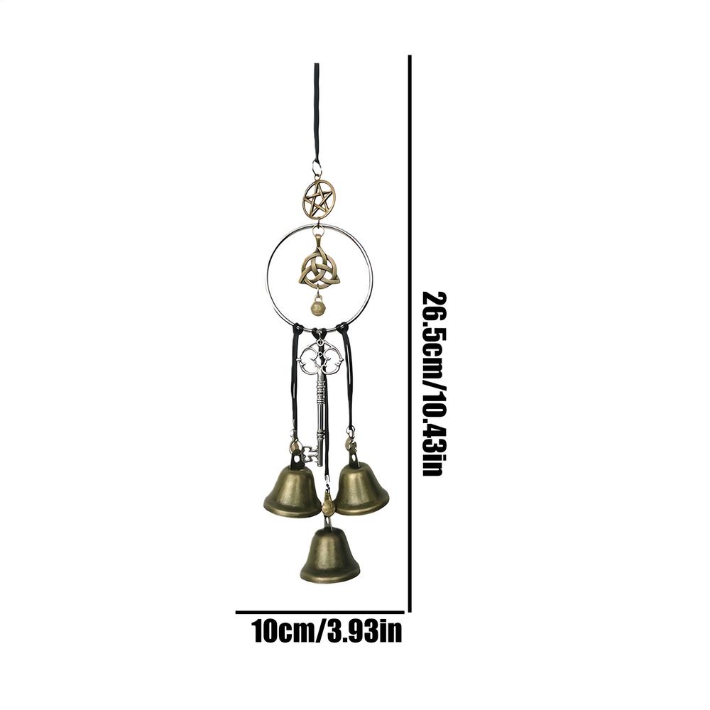 Witch Bells for Door, Vintage Wind Chimes Ornament for Balcony, Garden for Halloween Christmas