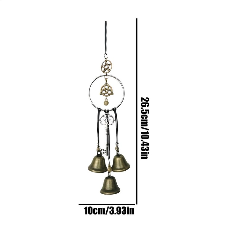 Witch Bells for Door, Vintage Wind Chimes Ornament for Balcony, Garden for Halloween Christmas