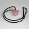 Rose Quartz Pink Crystal Pendant Love Heart Shape Natural Healing Stone Powder Crystal Necklace Jew 2