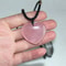 Rose Quartz Pink Crystal Pendant Love Heart Shape Natural Healing Stone Powder Crystal Necklace Jew 3