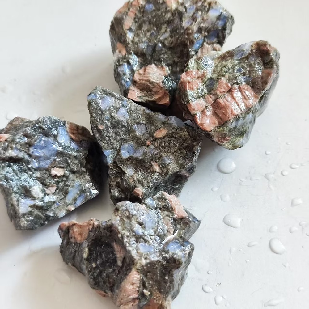 Stone Reiki Specimen, Glaucophane Blue Natural, Stone for Meditation, Unprocessed Research Stone Home Decor