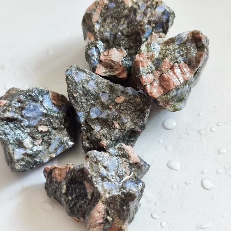 Stone Reiki Specimen, Glaucophane Blue Natural, Stone for Meditation, Unprocessed Research Stone Home Decor