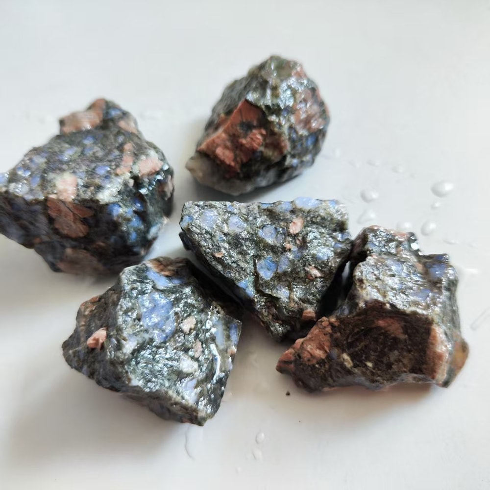 Stone Reiki Specimen, Glaucophane Blue Natural, Stone for Meditation, Unprocessed Research Stone Home Decor