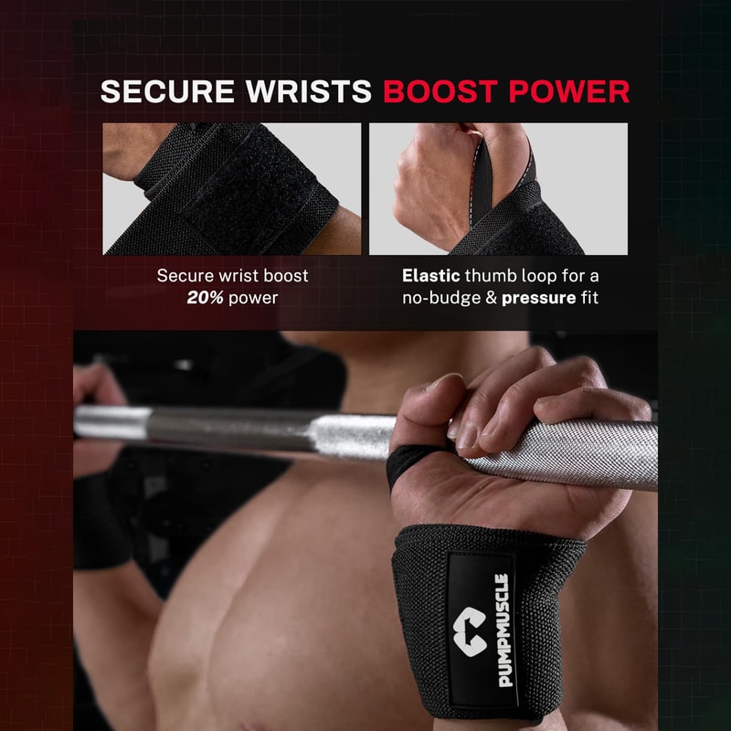 Wraps, Bench Press Bar Grip Assist Pads, Dumbbell Hand Straps for Weightlifting & Gym Sports