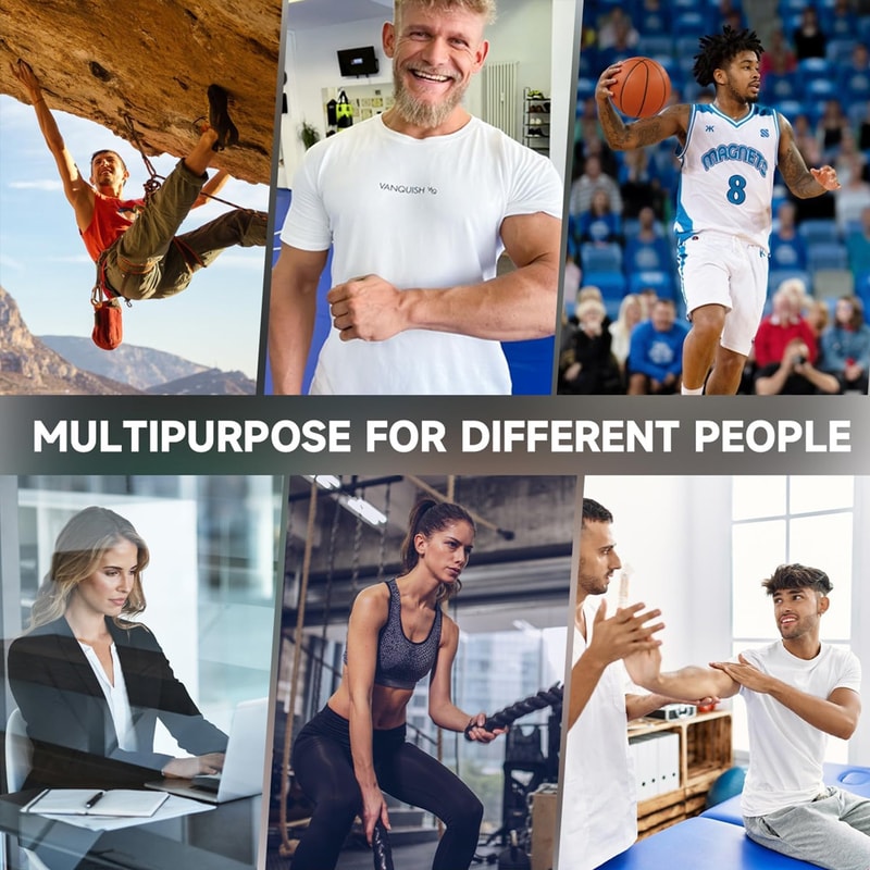 Adjustable Hand Grip Strengthener Set, Finger Exerciser & Stress Ball for Forearm Workout, Wrist Support