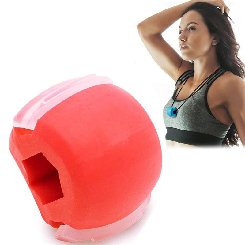 Jawline Simulator, Silica Gel Face Fitness Ball, Reduce Double Chin with Gym Fitness Training