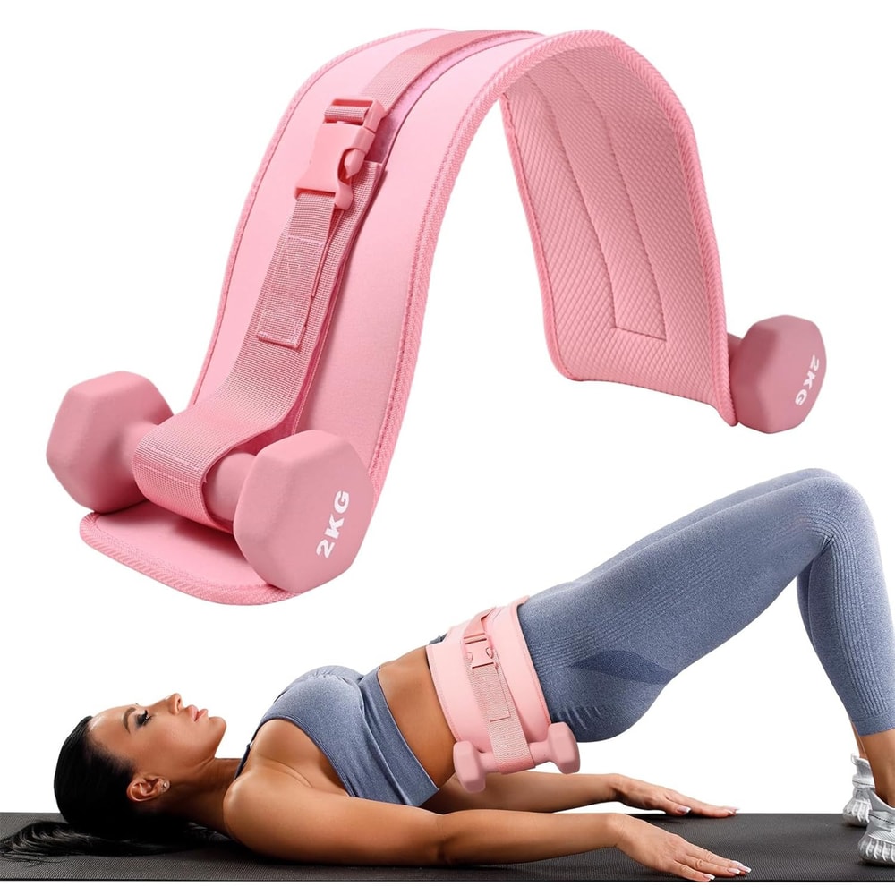 Dumbbell Hip Thrust Belt, Comfortable for Kettlebells, Plates, Exercise Thrust Belt, Thicken & Widen