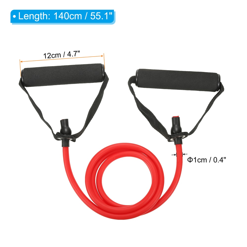 TPE Elastic Exercise Band for Home Workouts, Uxcell Resistance Band with Handles for Strength Training