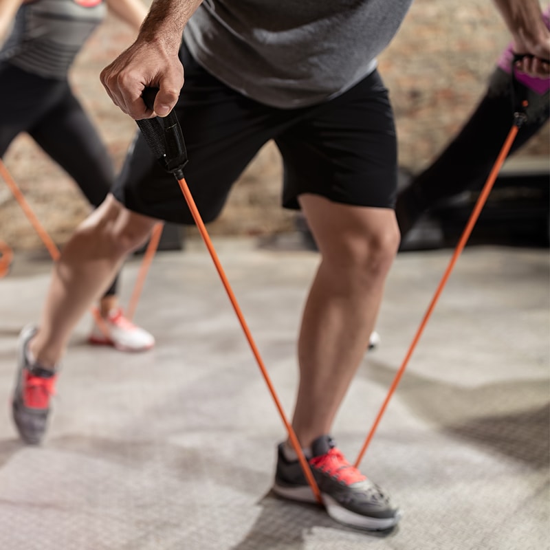 TPE Elastic Exercise Band for Home Workouts, Uxcell Resistance Band with Handles for Strength Training