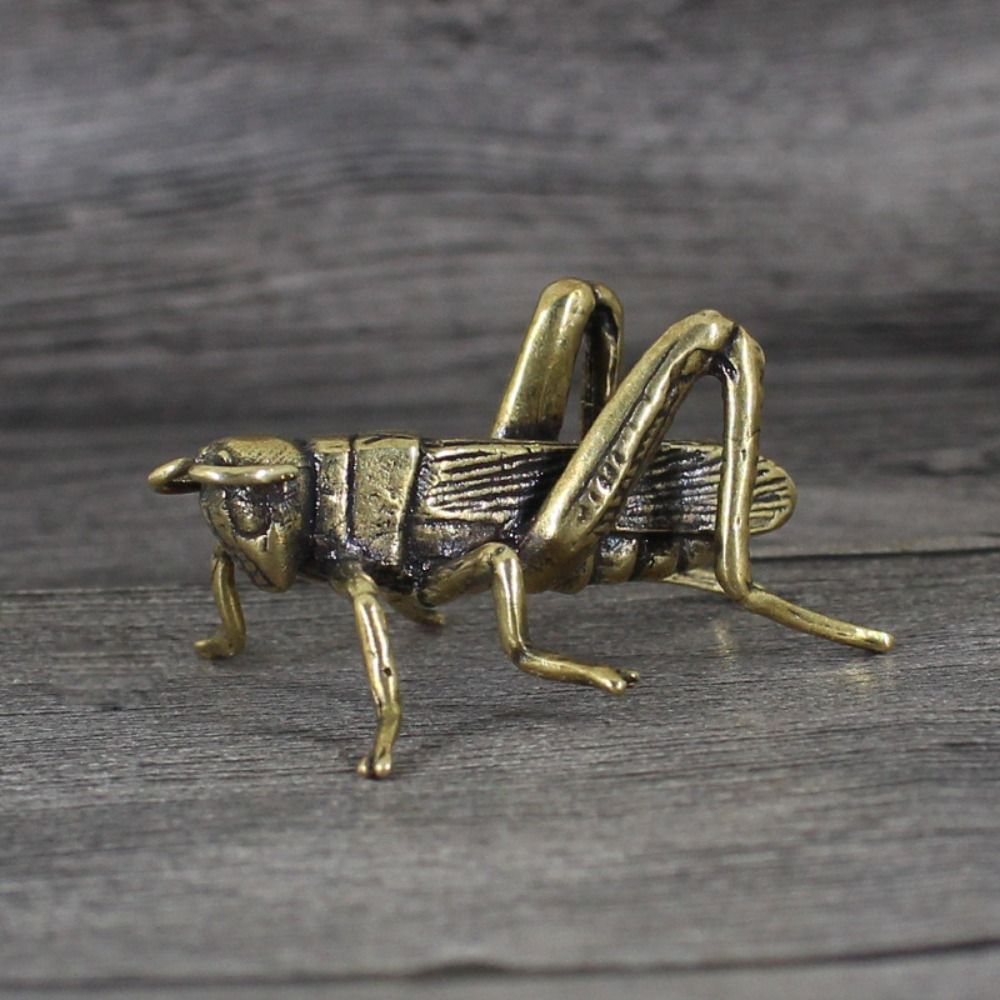 Solid Brass Cricket Figurines, Tricky Spoof Insect Toy, Retro Animal Statue, Miniature Craft Decorations