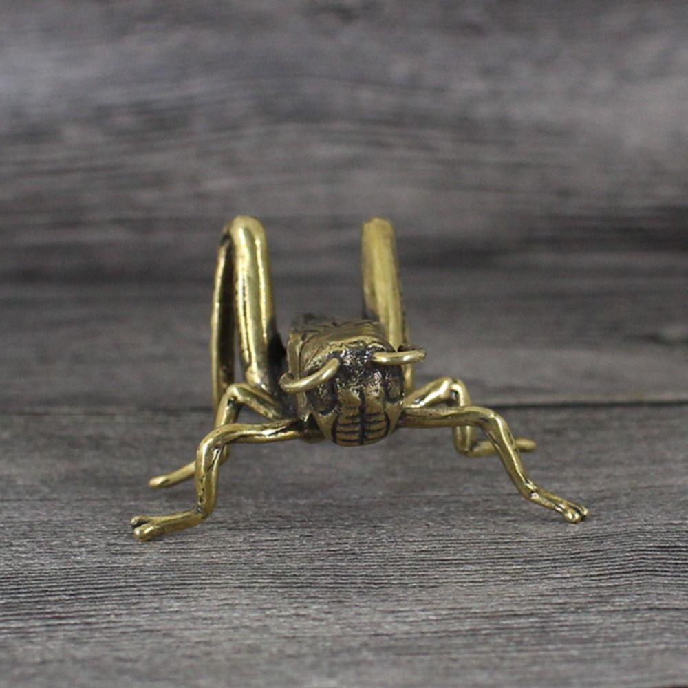 Solid Brass Cricket Figurines, Tricky Spoof Insect Toy, Retro Animal Statue, Miniature Craft Decorations