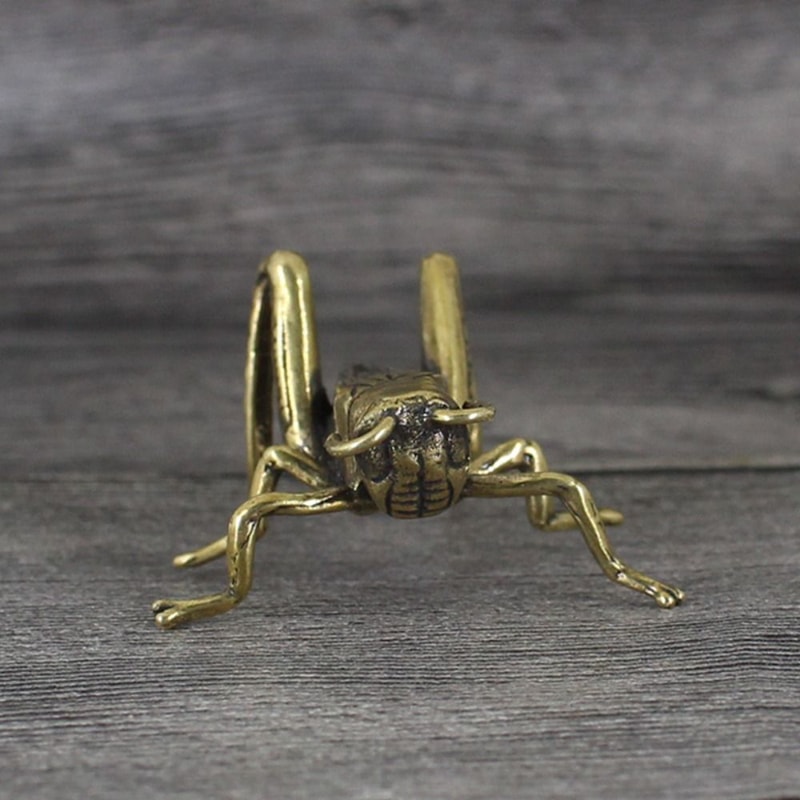 Solid Brass Cricket Figurines, Tricky Spoof Insect Toy, Retro Animal Statue, Miniature Craft Decorations