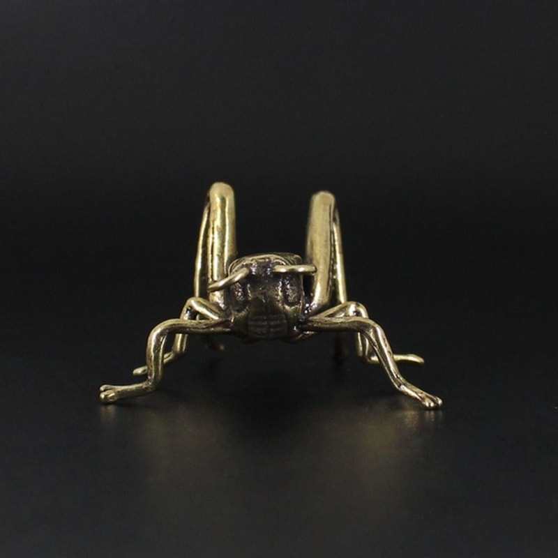 Solid Brass Cricket Figurines, Tricky Spoof Insect Toy, Retro Animal Statue, Miniature Craft Decorations