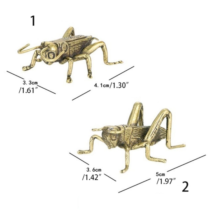 Solid Brass Cricket Figurines, Tricky Spoof Insect Toy, Retro Animal Statue, Miniature Craft Decorations