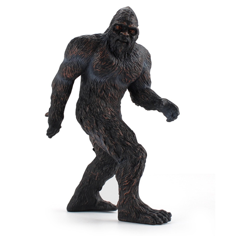 Black Brown Primitive PVC Bigfoot Statue for Indoor Tabletop Desk Decoration