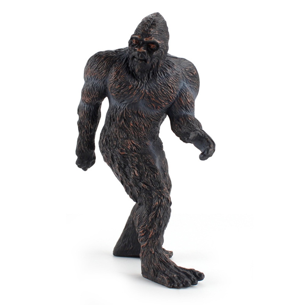 Black Brown Primitive PVC Bigfoot Statue for Indoor Tabletop Desk Decoration