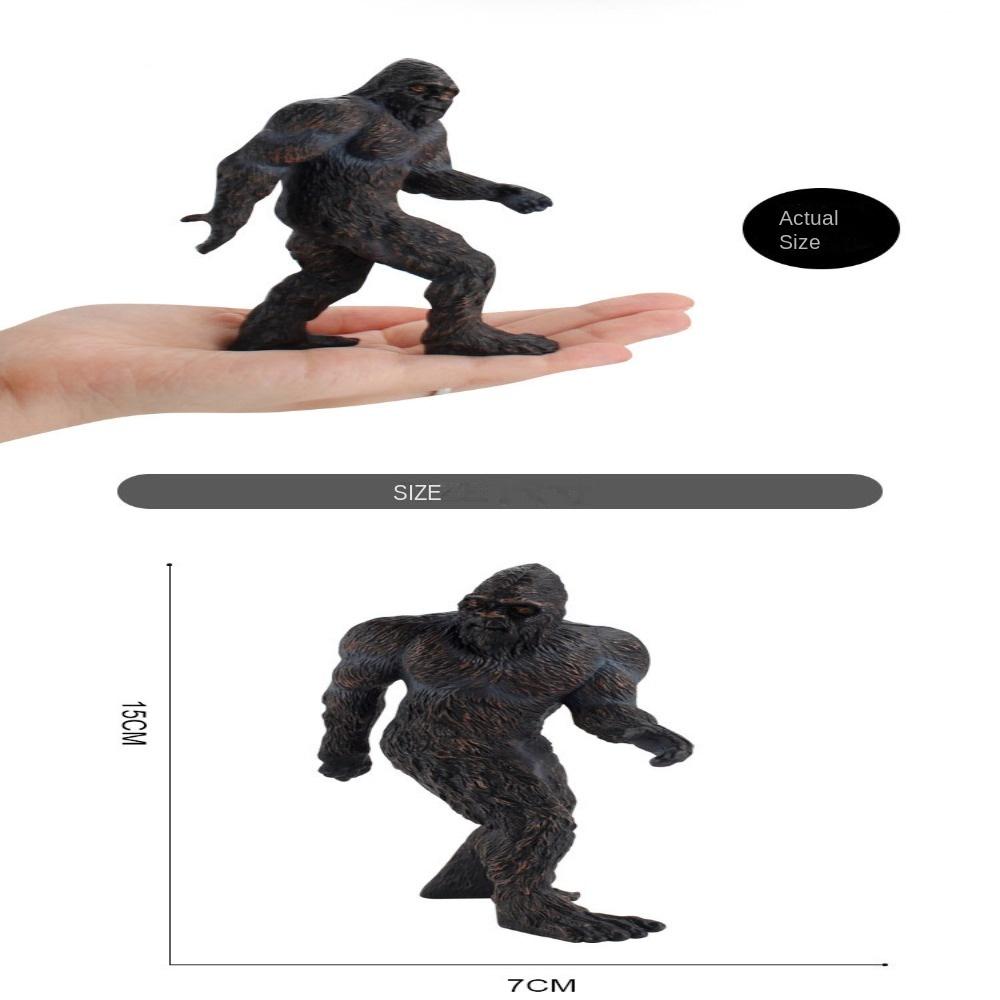 Black Brown Primitive PVC Bigfoot Statue for Indoor Tabletop Desk Decoration