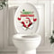 Christmas Wall Sticker Santa Claus, Self-Adhesive Removable Decoration for Bedroom, Bathroom, Toilet with English Slogan