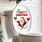Christmas Wall Sticker Santa Claus, Self-Adhesive Removable Decoration for Bedroom, Bathroom, Toilet with English Slogan