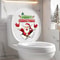 Christmas Wall Sticker Santa Claus, Self-Adhesive Removable Decoration for Bedroom, Bathroom, Toilet with English Slogan