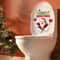 Christmas Wall Sticker Santa Claus, Self-Adhesive Removable Decoration for Bedroom, Bathroom, Toilet with English Slogan