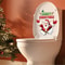 Christmas Wall Sticker Santa Claus, Self-Adhesive Removable Decoration for Bedroom, Bathroom, Toilet with English Slogan