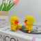 Angry Yellow Duck Statue, Humorous Indoor/Outdoor Funny Duck Decoration for Home and Car