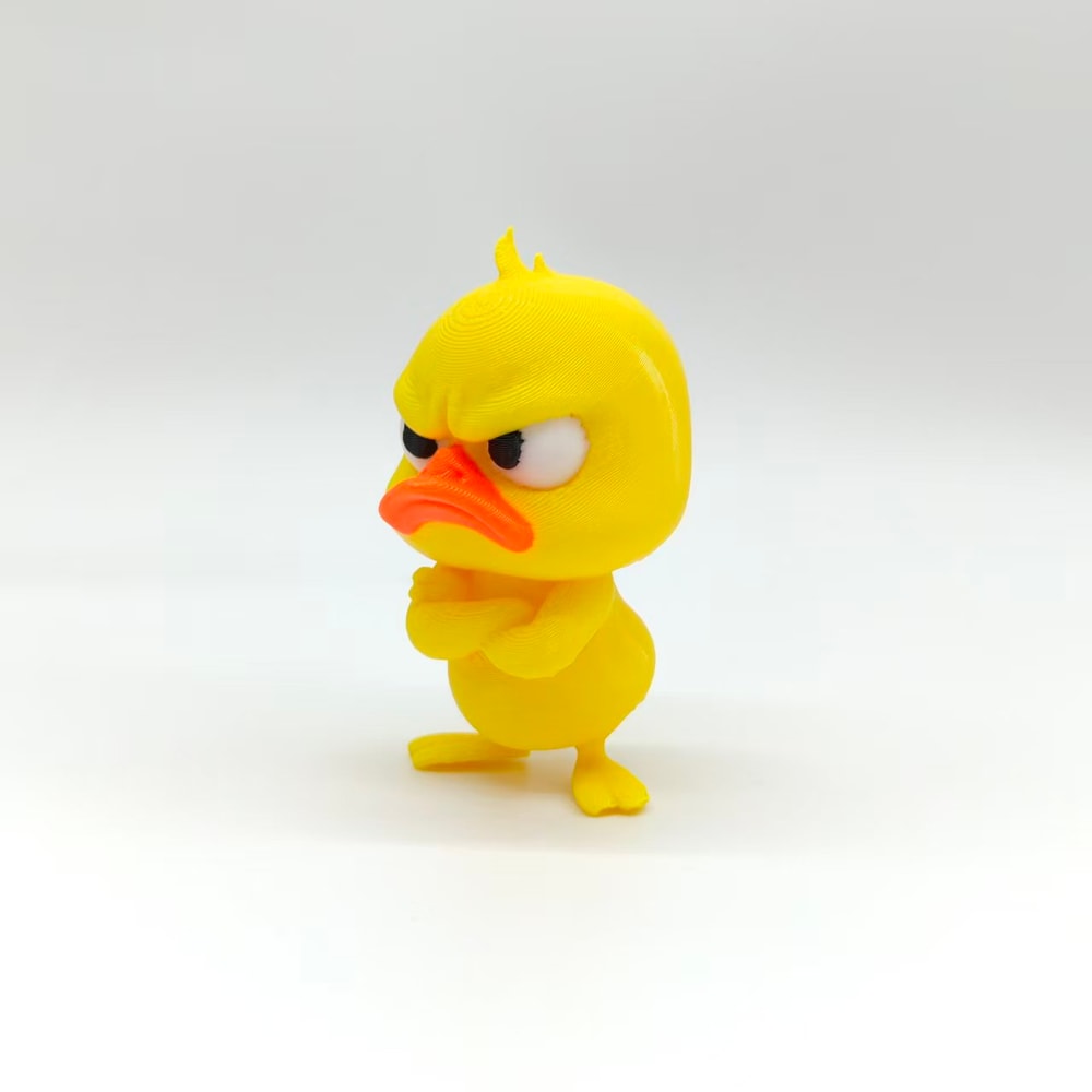 Angry Yellow Duck Statue, Humorous Indoor/Outdoor Funny Duck Decoration for Home and Car