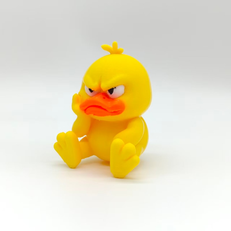 Angry Yellow Duck Statue, Humorous Indoor/Outdoor Funny Duck Decoration for Home and Car
