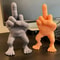 Funny Decorations Middle Finger with Legs Statue, Car Desk Ornament for Home or Office