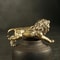 Male Lion King Statue, Antique Bronze, Solid Copper, Brass Sculpture, Mountain Lions Miniature Figures, Crafts Decor