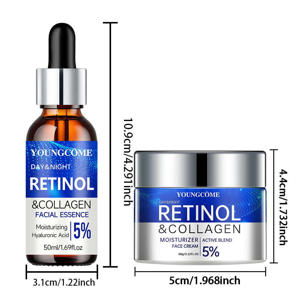 Smooth Wrinkles Boost Elasticity With Retinol Cream Serum Combo Set 7