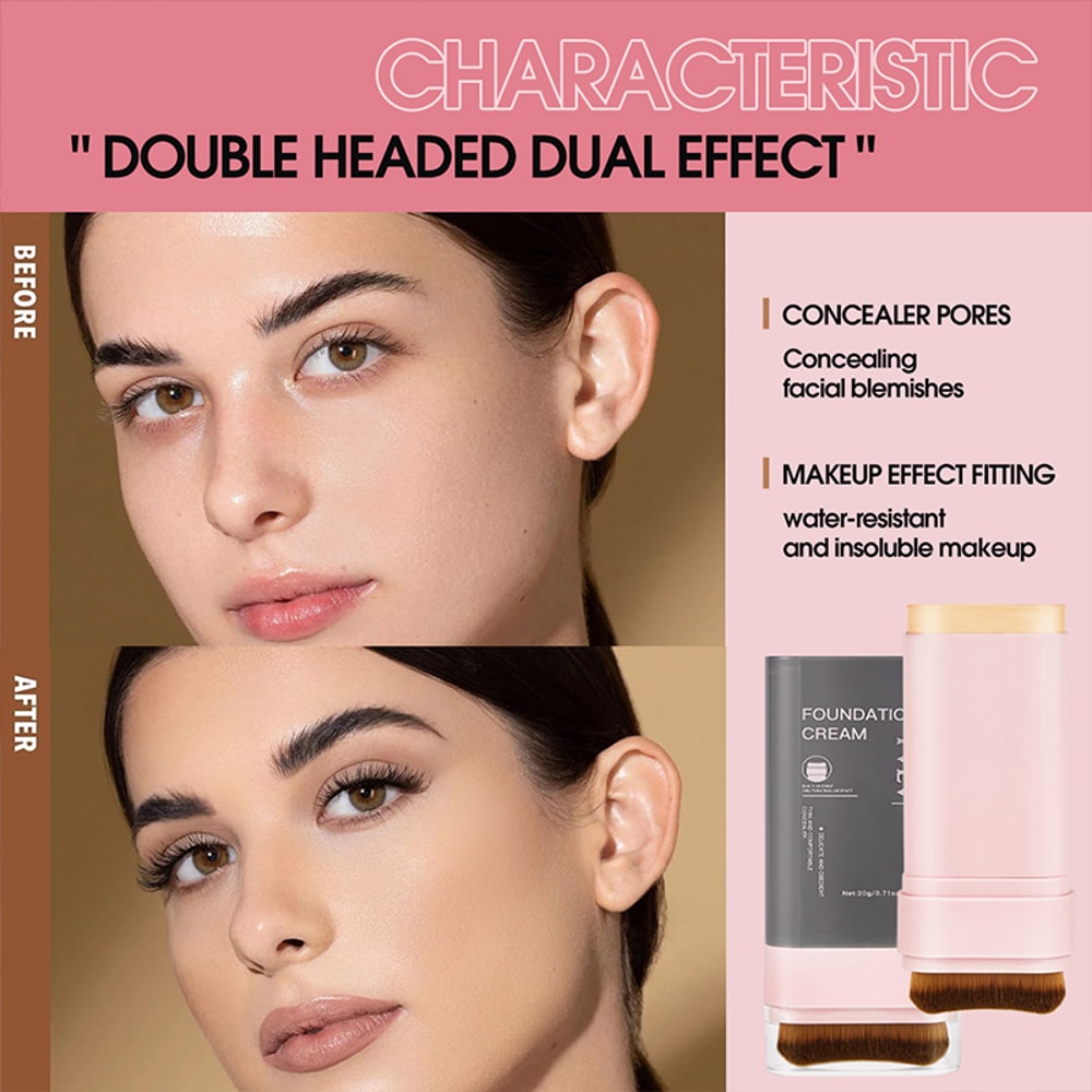 Lightweight Shades with Built-In Brush - Cream Finish, Waterproof