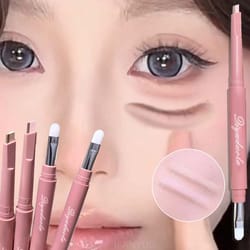 natural dual-color lying silkworm aegyo sal pencil, waterproof under-eye highlighter and contour makeup pen