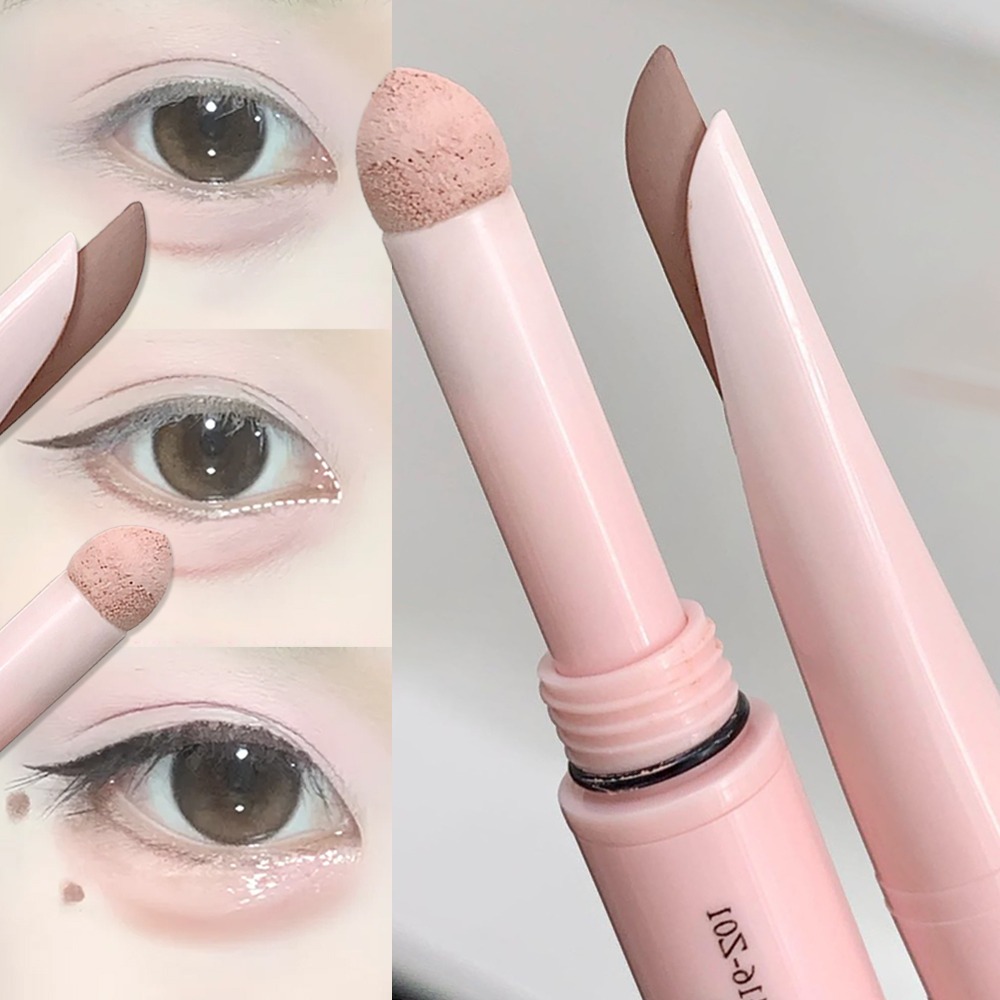 Diamond Glitter Matte Aegyosal Pen, Double-end Lying Silkworm Eyeliner for Cream Shadow Highlighter Makeup