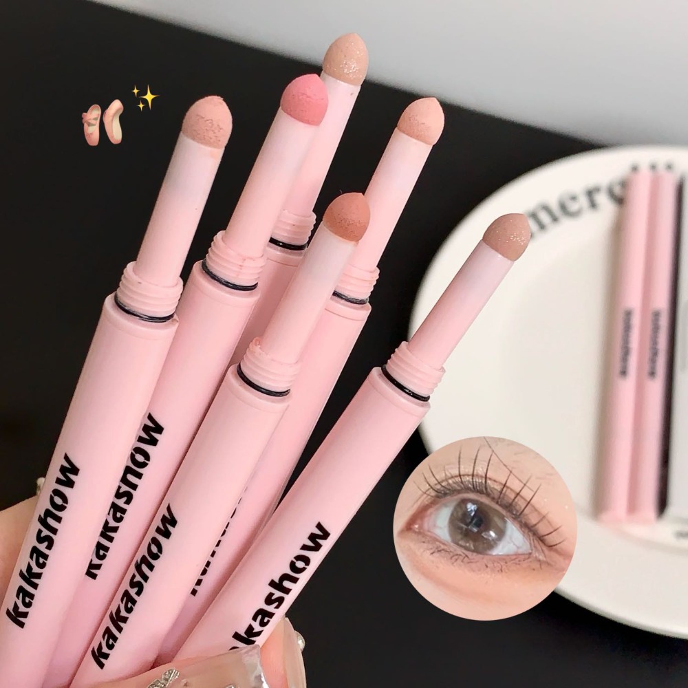 Diamond Glitter Matte Aegyosal Pen, Double-end Lying Silkworm Eyeliner for Cream Shadow Highlighter Makeup