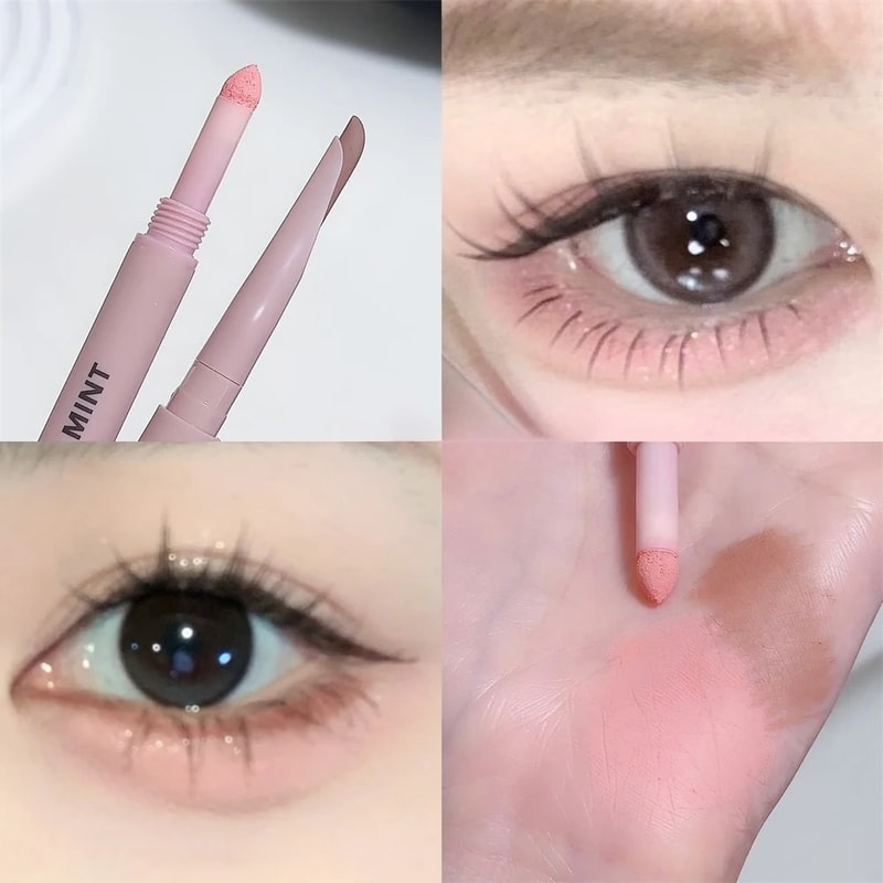 Diamond Glitter Matte Aegyosal Pen, Double-end Lying Silkworm Eyeliner for Cream Shadow Highlighter Makeup