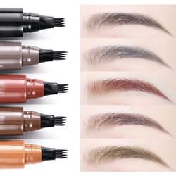 water-resistant four-end eyebrow pencil, non-smudged, long-lasting
