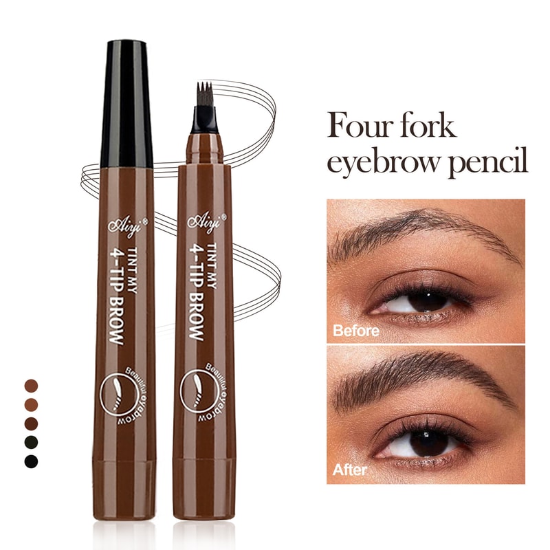 Waterresistant Fourend Eyebrow Pencil Nonsmudged Longlasting 5