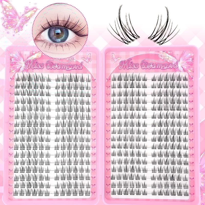 Reusable Cluster False Eyelashes, C-Curl, Sunflower Style for Beginners