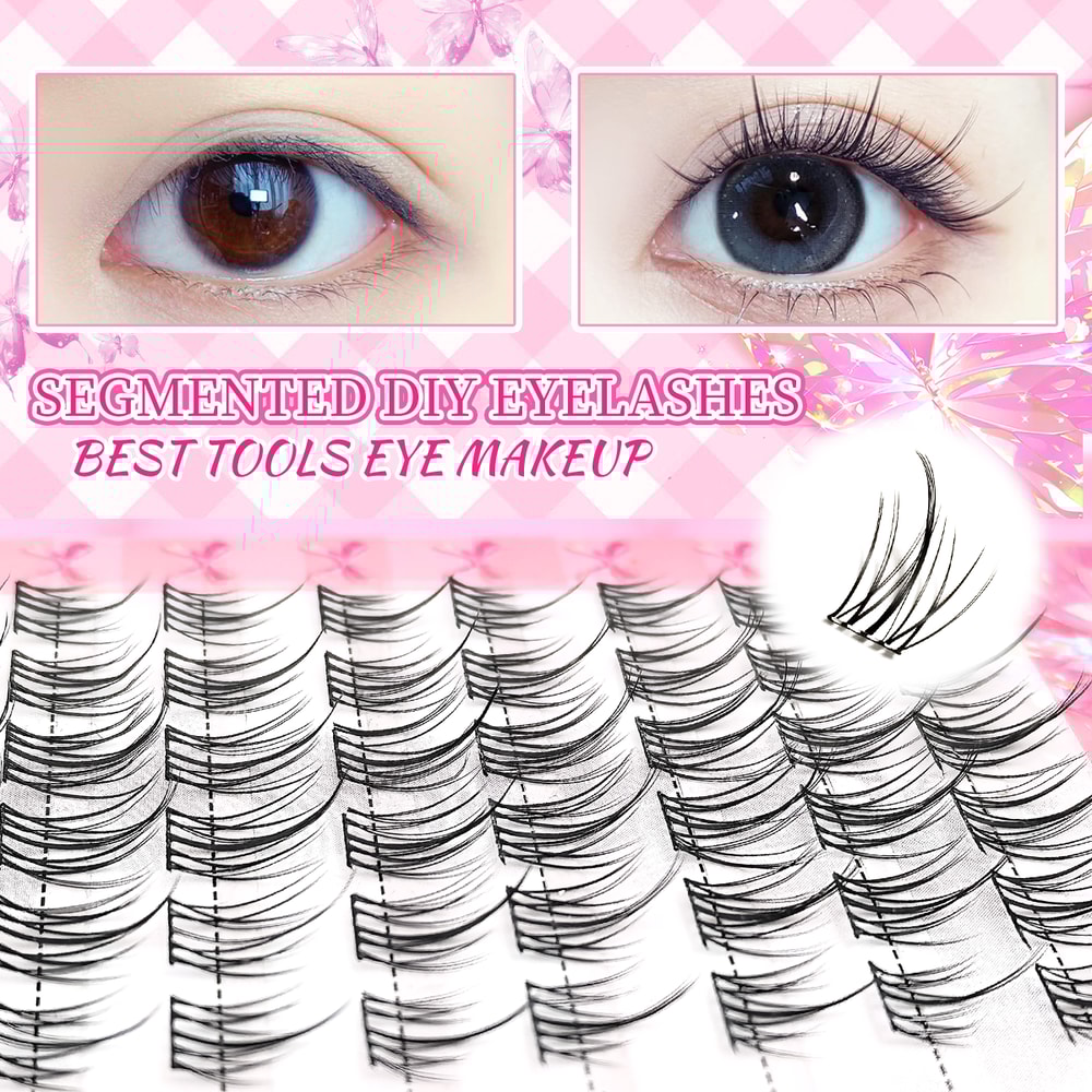 Reusable Cluster False Eyelashes, C-Curl, Sunflower Style for Beginners