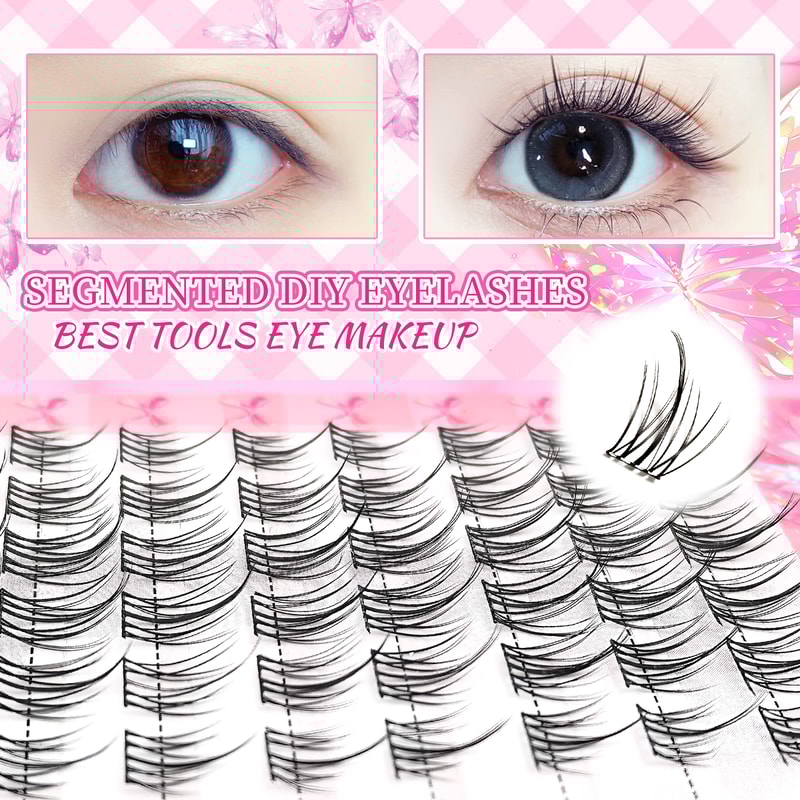 Reusable Cluster False Eyelashes, C-Curl, Sunflower Style for Beginners
