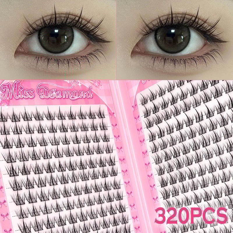 Reusable Cluster False Eyelashes, C-Curl, Sunflower Style for Beginners