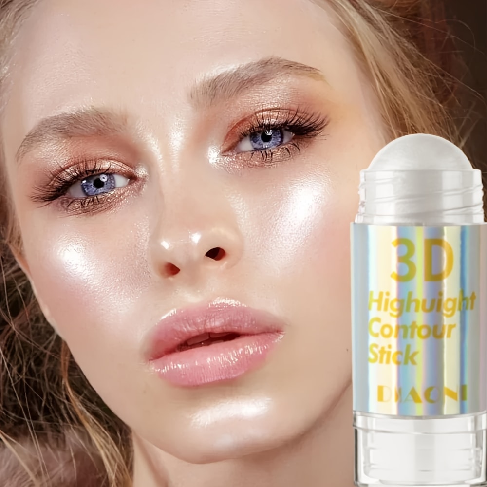 Water Light Highlighter Stick, Blush Stick Make Up for Face and Body, Glitter Illuminator for Contour and Brighten