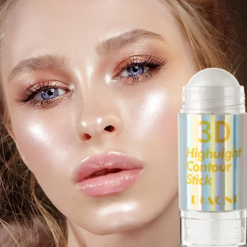 Water Light Highlighter Stick, Blush Stick Make Up for Face and Body, Glitter Illuminator for Contour and Brighten