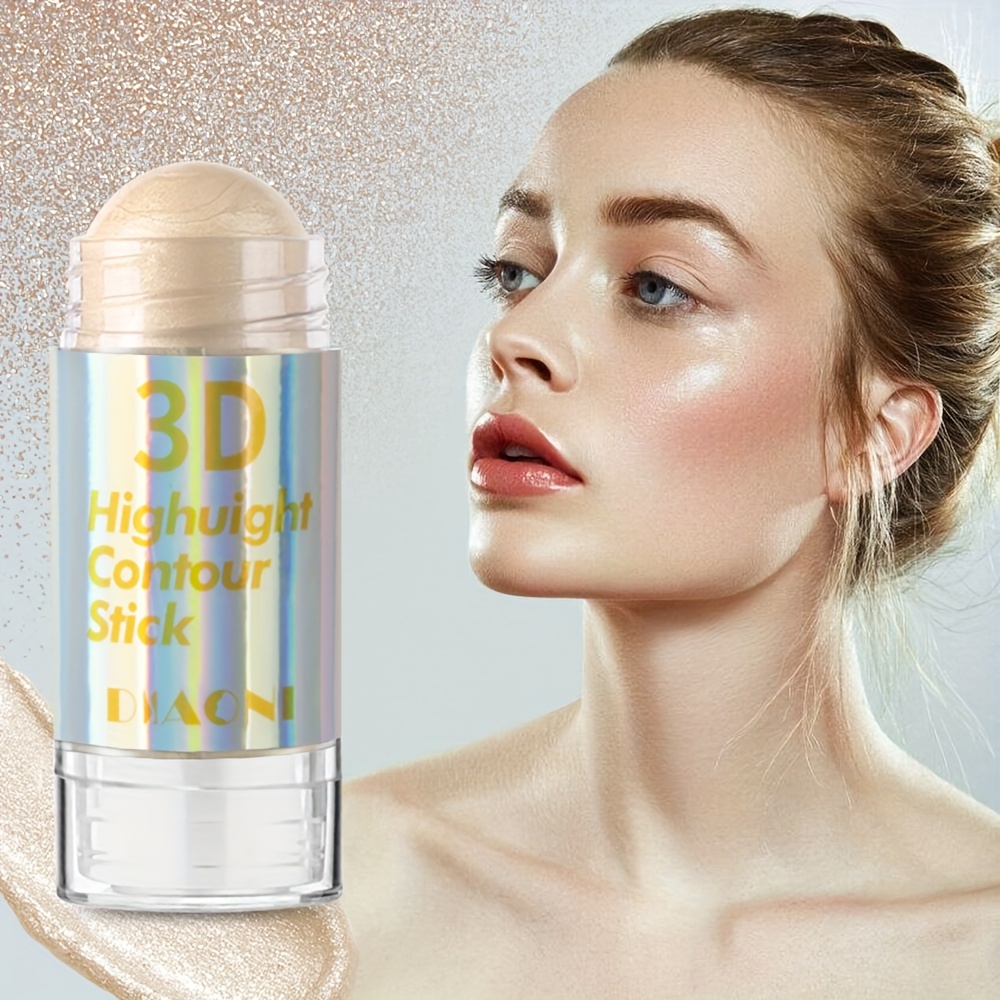 Water Light Highlighter Stick, Blush Stick Make Up for Face and Body, Glitter Illuminator for Contour and Brighten