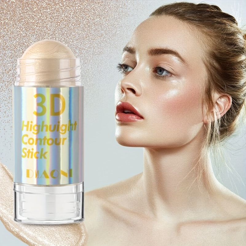 Water Light Highlighter Stick, Blush Stick Make Up for Face and Body, Glitter Illuminator for Contour and Brighten