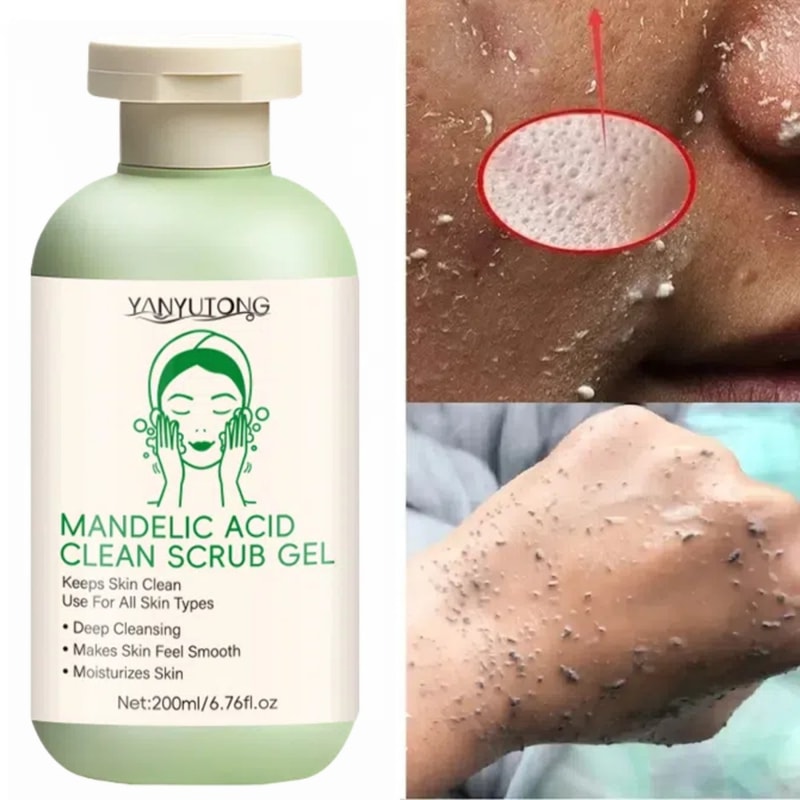 Facial Exfoliating Gel, Whitening Moisturizing Repair Scrub, Deep Pore Cleansing Skin Care
