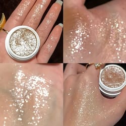 natural contour makeup, mashed potatoes highlighter shine, highlighter gel face and body, glitter brighten makeup